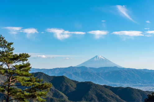 昇仙峡からの富士山